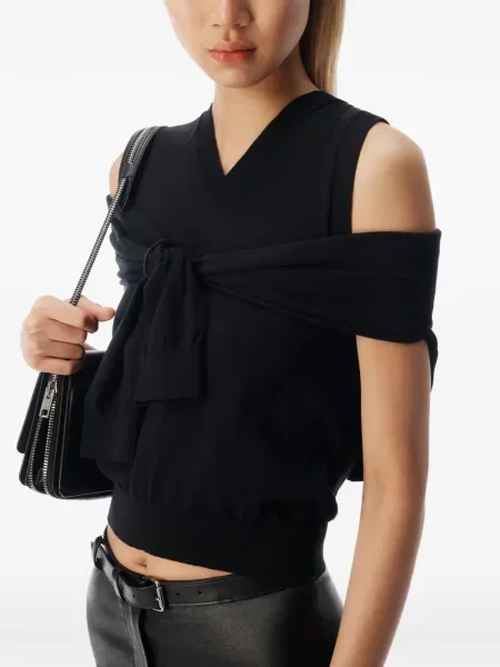 Vestă Alexander Wang cu decolteu în V negru
