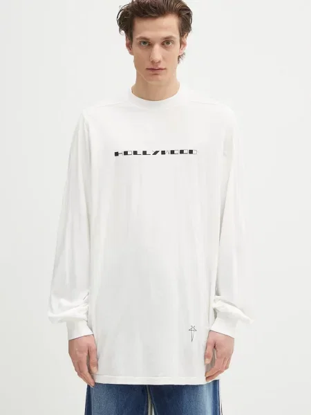 Μπλούζα με μακριά μανίκια Rick Owens DRKSHDW Jumbo Ls T άσπρο λευκό