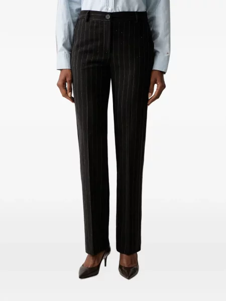 Pantaloni Twinset cu paiete negru