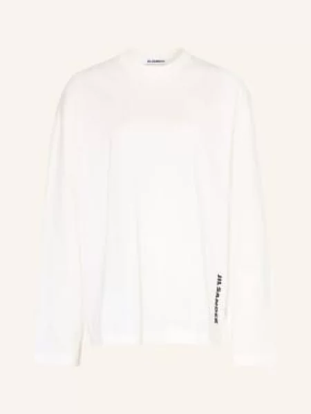 Jil Sander Tričko S Dlouhým Rukávem / černá bílá