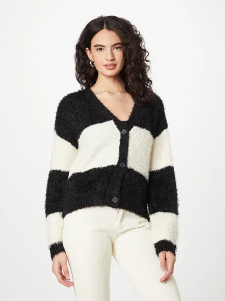 Urban Classics Geacă tricotată negru / lână alb