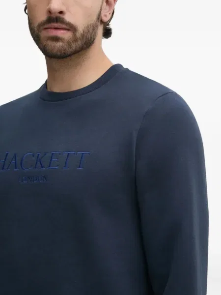 Hanorac Hackett cu broderie albastru