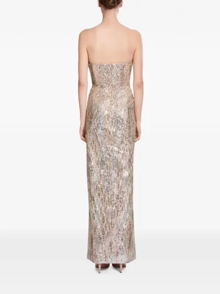 Μάξι φόρεμα Elie Saab με παγιέτες στράπλες