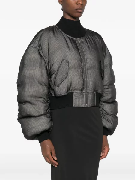 Matlasat decupat geacă Rick Owens gri