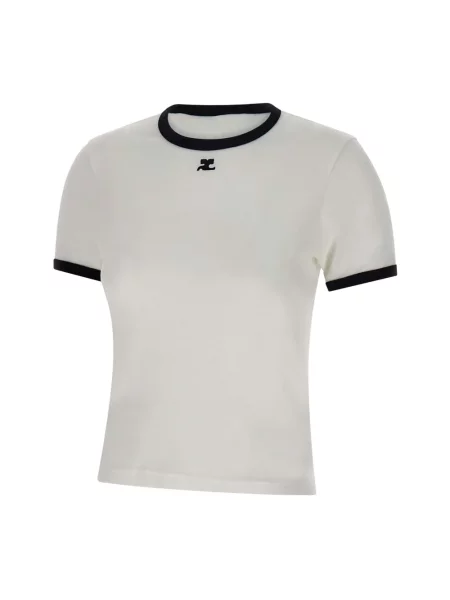 Koszulka Courreges z logo biała