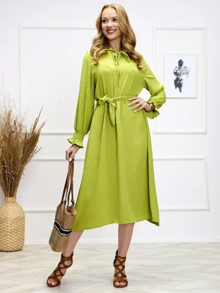 Dolgo obleka maxi obleka Resti zelena