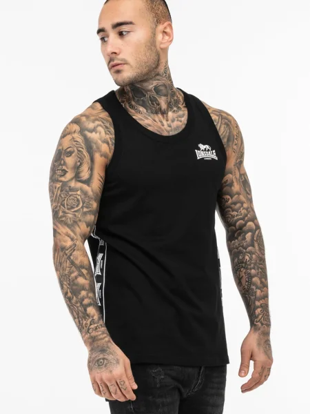 LONSDALE Majica Clousta črna bela