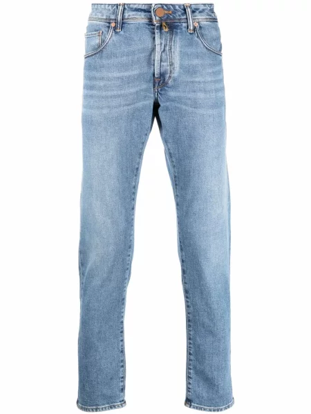 Дънки straight leg Incotex синьо