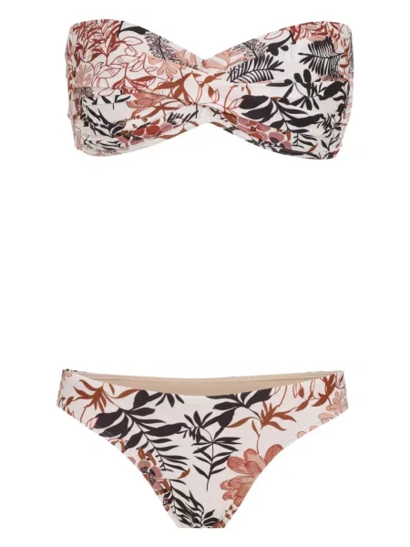 Bikini Amir Slama cu model floral cu imagine alb