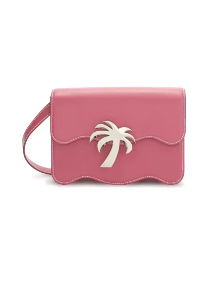 Torebka Palm Angels skórzana fioletowa