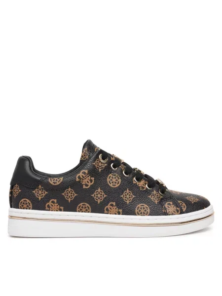 Guess sneakersy STASEY czarny FLPSTA brązowe
