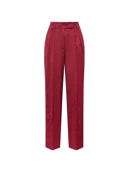 Pantaloni Maliparmi din jacard roșu