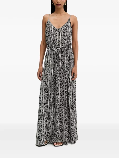 Rochie maxi Rip Curl cu model floral cu imagine negru