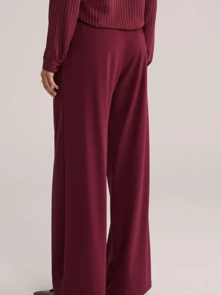 WE Fashion Pantaloni cutați vin roșu