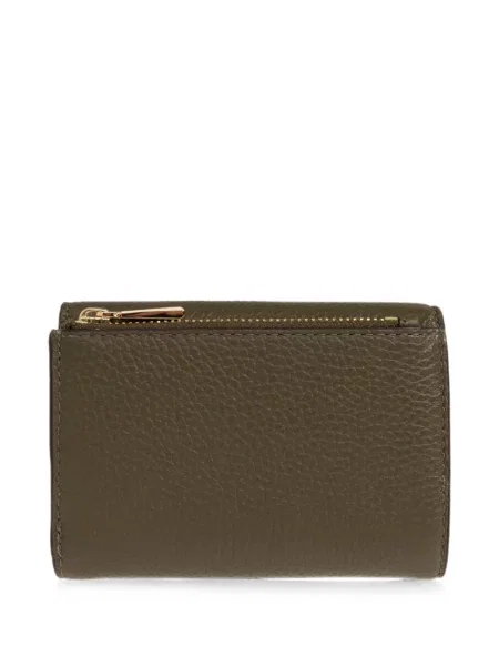 Portofel Michael Michael Kors din piele cu autograf verde