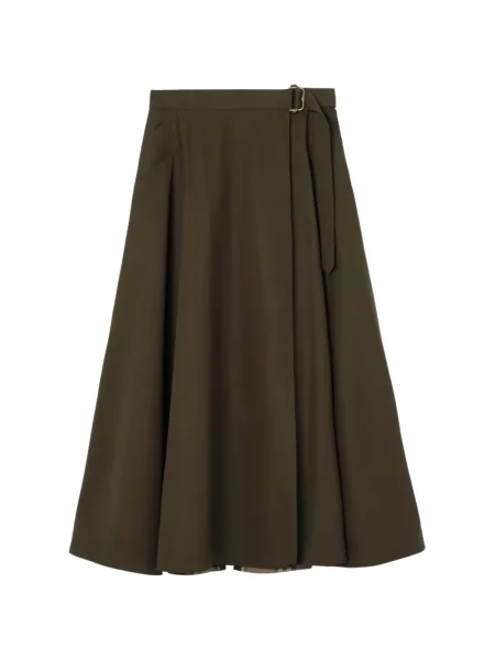 Fustă midi Burberry de lână maro