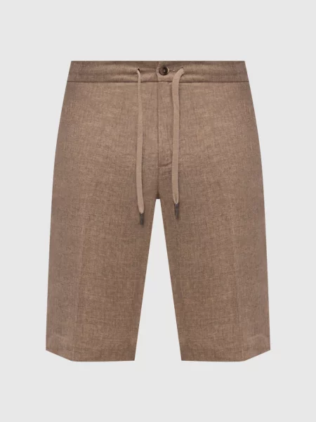Шорти з льону Capobianco коричневі