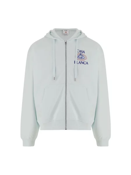 Bluza z kapturem Casablanca z kapturem z logo niebieska