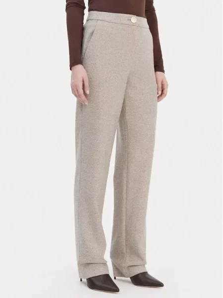 Kalhoty z materiálu Armani Exchange béžové