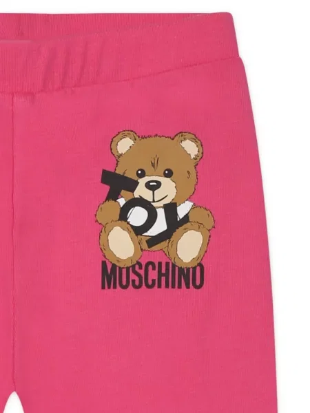 Spodnie dziecięce Moschino różowe