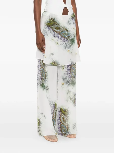 Pantaloni Christopher Esber cu imagine alb