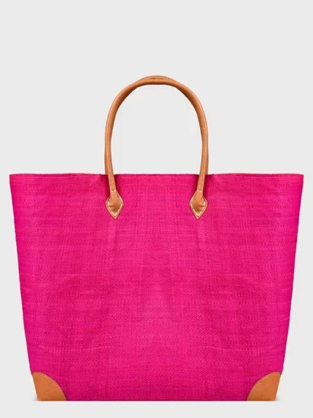 Le Comptoir de la plage Пляжна сумка Tamatave-SGM_FUC Солома рожевий