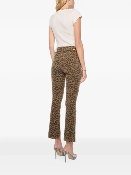 Blugi Mother cu imagine cu model leopard maro
