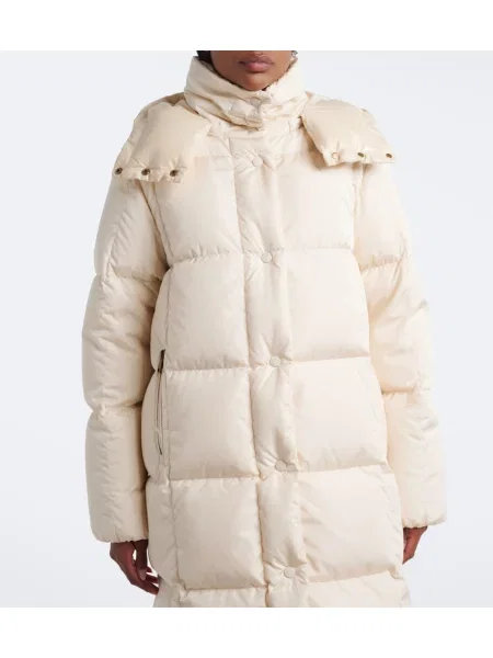 Palton Moncler cu glugă alb