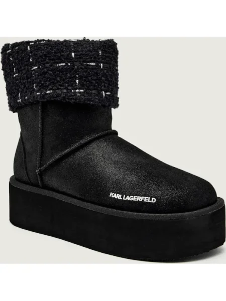 Karl Lagerfeld Bocanci THERMO | piele întoarsă negru