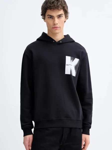 Geacă de blugi Karl Lagerfeld Jeans negru