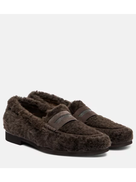 Pantofi loafer Brunello Cucinelli maro