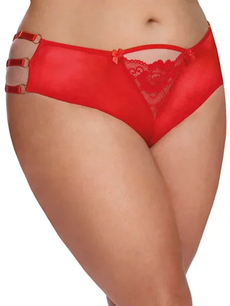 Атласные шортики с ремешками Труси_Anais_Delphine червоні