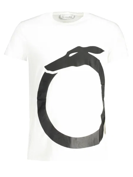 Tricou Trussardi scurt alb