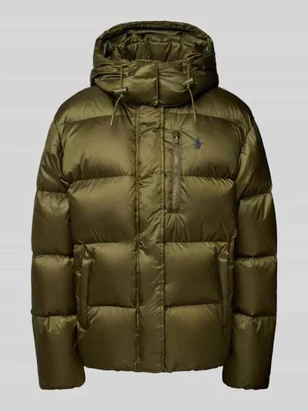 Kurtka puchowa z krytym zamkiem błyskawicznym i wpuszczanymi Polo Ralph Lauren zielona
