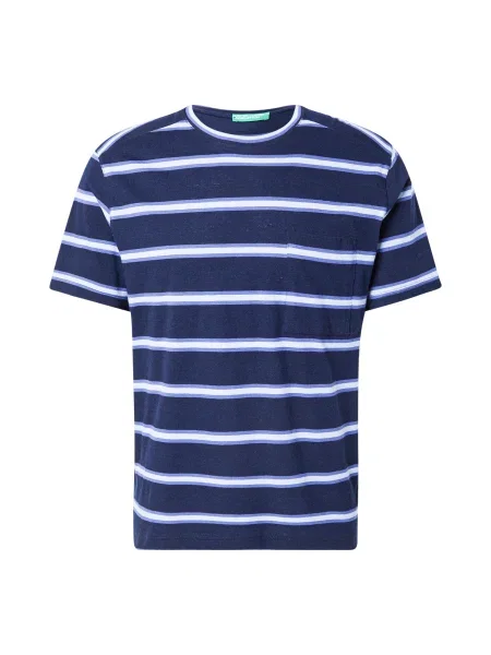 Tričko s prímesou ľanu United Colors of Benetton biela