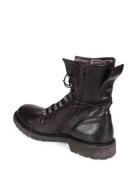 Botine Moma cu șireturi din piele maro