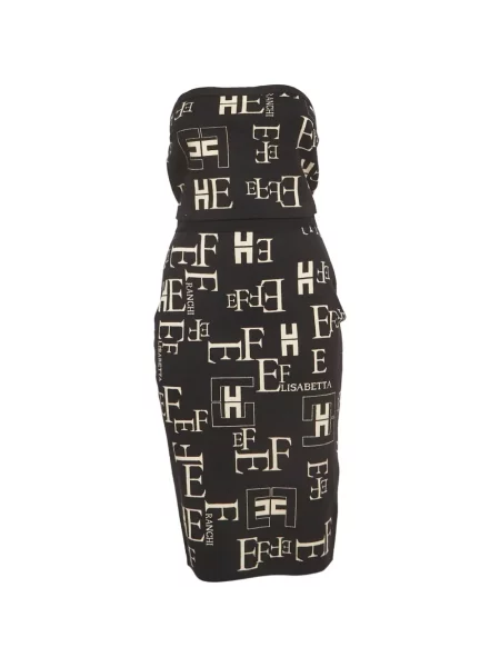 Fustă midi Elisabetta Franchi tricotate negru