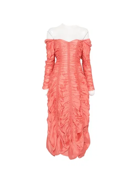 Rochie Khaite cu volane roz