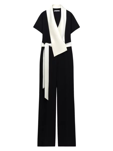 Adolfo Dominguez Salopeta ecru negru