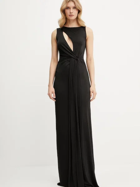 Haljina Marciano Guess ALVA maxi ravna crna