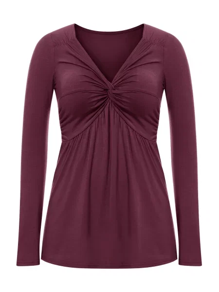 Imily Bela Tričko vínově červená