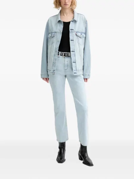 Gulerat pantaloni Levi's® evazate zdrențuiți albastru