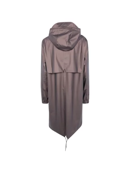 Palton Rains cu glugă maro