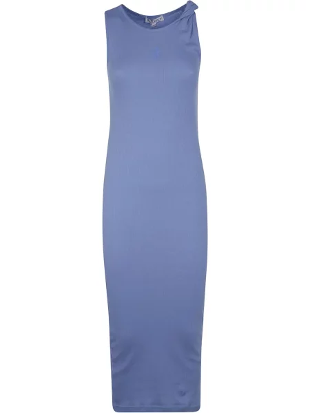 Rochie maxi Jw Anderson cu broderie de costum albastru