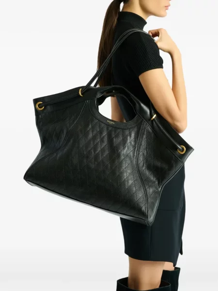Geantă shopper Balmain din piele negru