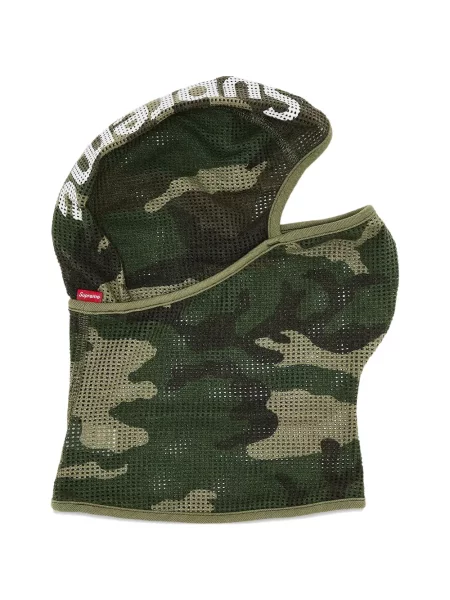 Căciulă Supreme plasă cu model camuflaj verde