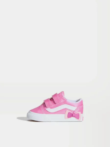 Дитячі Кеди низькі Vans OLD SKOOL V BOW текстиль рожевий
