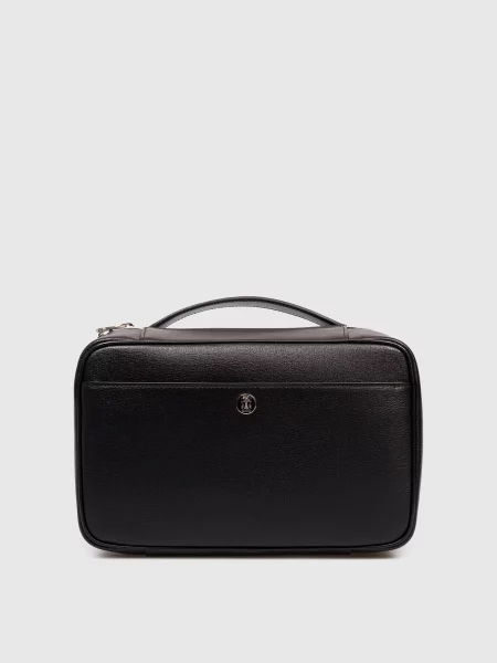Кожаная косметичка Brunello Cucinelli черная