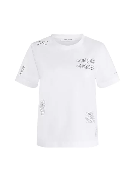 Samsøe Samsøe Tricou Sacamino negru alb