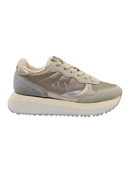 Sneakersy Sun68 beżowe